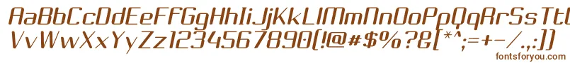 ChoktoffOblique-fontti – ruskeat fontit valkoisella taustalla