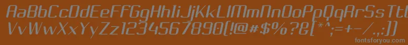 Шрифт ChoktoffOblique – серые шрифты на коричневом фоне