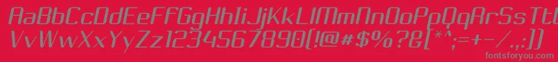 ChoktoffOblique Font – Gray Fonts on Red Background