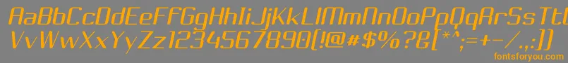 ChoktoffOblique Font – Orange Fonts on Gray Background