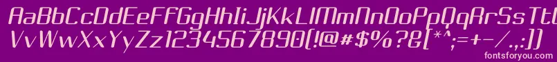 ChoktoffOblique Font – Pink Fonts on Purple Background