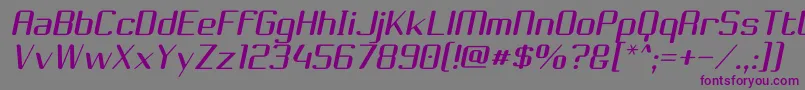 Шрифт ChoktoffOblique – фиолетовые шрифты на сером фоне