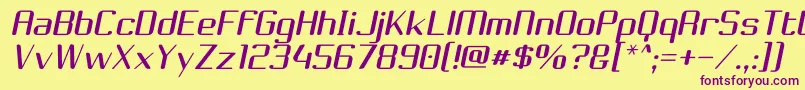 ChoktoffOblique Font – Purple Fonts on Yellow Background