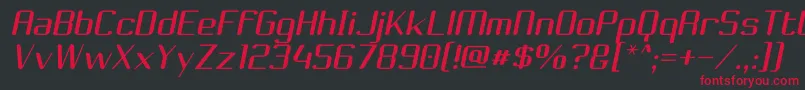 ChoktoffOblique Font – Red Fonts on Black Background