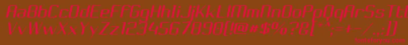 ChoktoffOblique Font – Red Fonts on Brown Background
