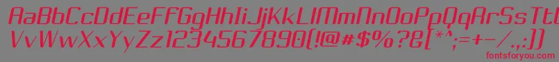 ChoktoffOblique Font – Red Fonts on Gray Background