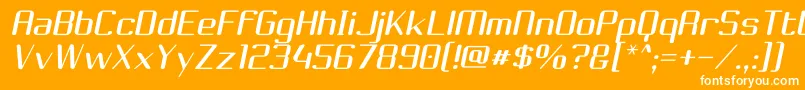 フォントChoktoffOblique – オレンジの背景に白い文字