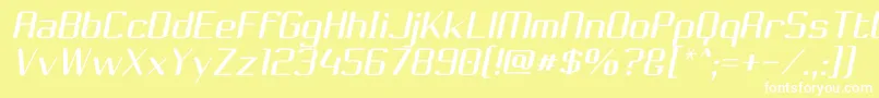 ChoktoffOblique Font – White Fonts on Yellow Background