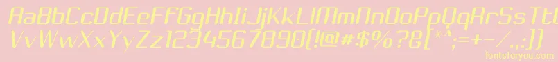 ChoktoffOblique Font – Yellow Fonts on Pink Background