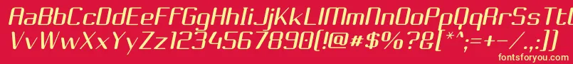 ChoktoffOblique Font – Yellow Fonts on Red Background