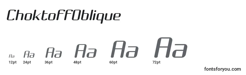 Размеры шрифта ChoktoffOblique (22871)