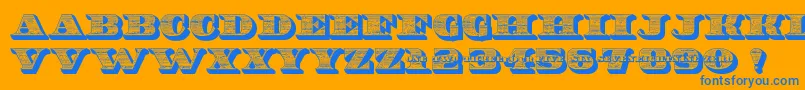 10Bucks Font – Blue Fonts on Orange Background