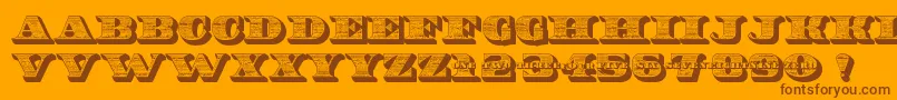 10Bucks Font – Brown Fonts on Orange Background