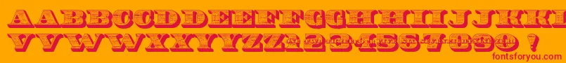 フォント10Bucks – オレンジの背景に赤い文字