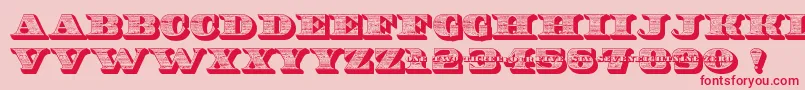 Fonte 10Bucks – fontes vermelhas em um fundo rosa