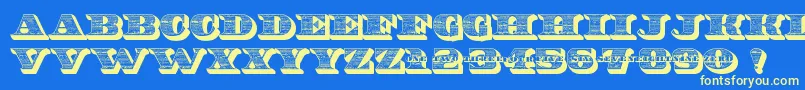 10Bucks Font – Yellow Fonts on Blue Background