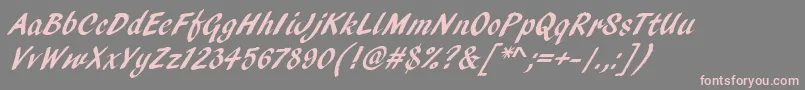 PencilRegular-Schriftart – Rosa Schriften auf grauem Hintergrund