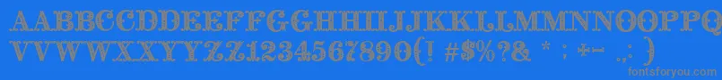 BaroccoInitialフォントについての詳細 フォントBaroccoInitial – 青い背景に灰色の文字