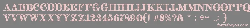 フォントBaroccoInitial – 灰色の背景にピンクのフォント