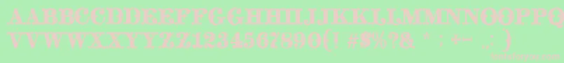 BaroccoInitial Font – Pink Fonts on Green Background