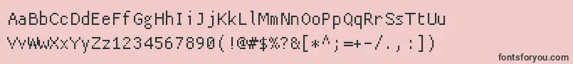 フォントBasis33 – ピンクの背景に黒い文字