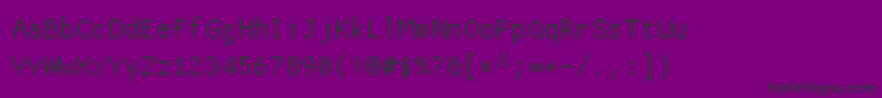 フォントBasis33 – 紫の背景に黒い文字