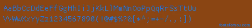 Basis33 Font – Blue Fonts on Brown Background
