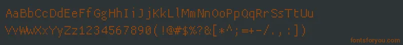 Шрифт Basis33 – коричневые шрифты на чёрном фоне