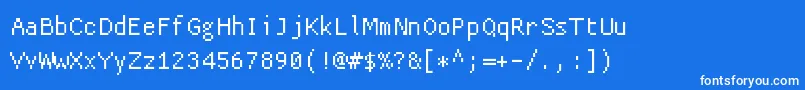 フォントBasis33 – 青い背景に白い文字