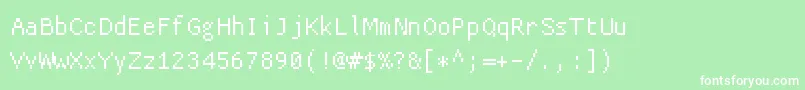 フォントBasis33 – 緑の背景に白い文字