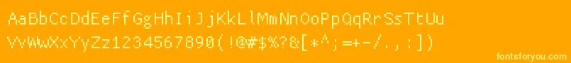 Basis33 Font – Yellow Fonts on Orange Background