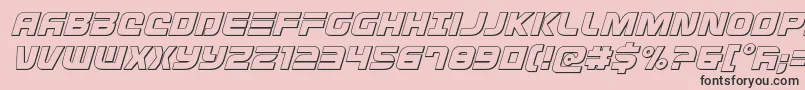 Defconzerooutital Font – Black Fonts on Pink Background