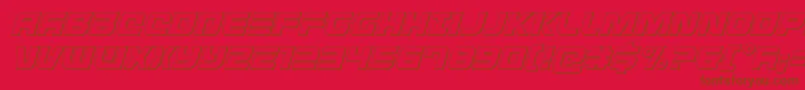 Defconzerooutital Font – Brown Fonts on Red Background
