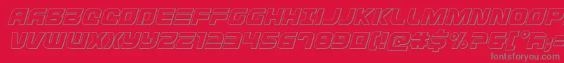 Defconzerooutital Font – Gray Fonts on Red Background