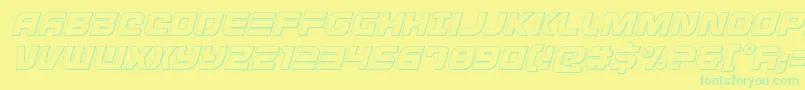 Police Defconzerooutital – polices vertes sur fond jaune
