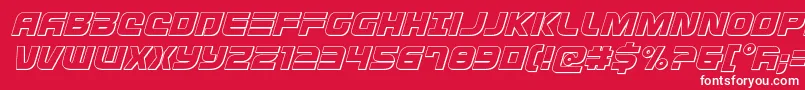 Defconzerooutital Font – White Fonts on Red Background