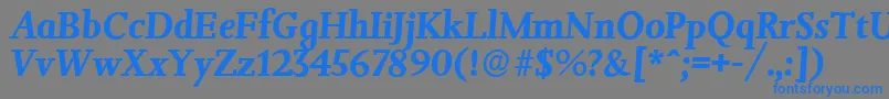 JessicaserialBolditalic Font – Blue Fonts on Gray Background