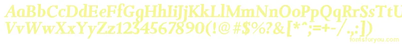 JessicaserialBolditalic Font – Yellow Fonts on White Background