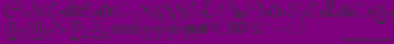 ClementRegular-Schriftart – Schwarze Schriften auf violettem Hintergrund
