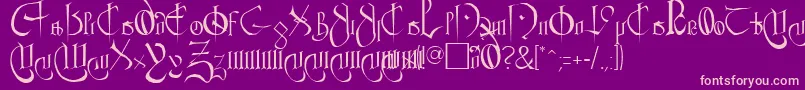 ClementRegular Font – Pink Fonts on Purple Background