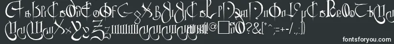 ClementRegular-Schriftart – Weiße Schriften auf schwarzem Hintergrund