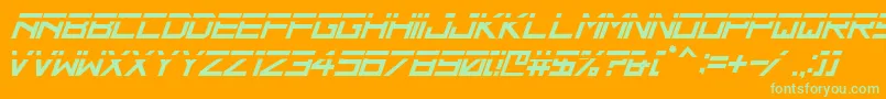 HbmRidgeSlicedPersonalUseOnly-Schriftart – Grüne Schriften auf orangefarbenem Hintergrund
