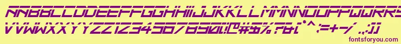 HbmRidgeSlicedPersonalUseOnly Font – Purple Fonts on Yellow Background