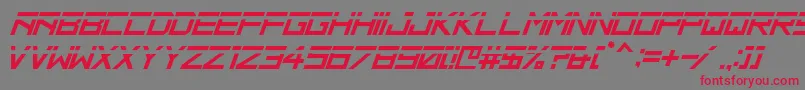 フォントHbmRidgeSlicedPersonalUseOnly – 赤い文字の灰色の背景