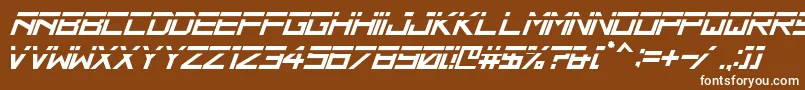 HbmRidgeSlicedPersonalUseOnly-Schriftart – Weiße Schriften auf braunem Hintergrund