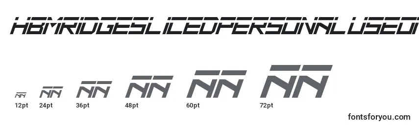 HbmRidgeSlicedPersonalUseOnly Font Sizes