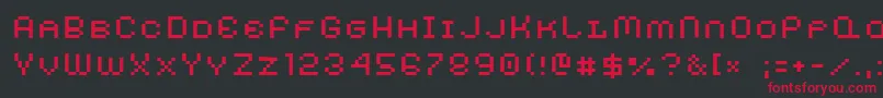 fuente AuxDotbitcXtraSmallcaps – Fuentes Rojas Sobre Fondo Negro