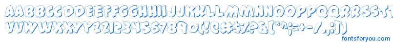 44s Font – Blue Fonts on White Background