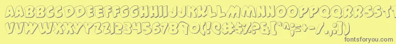 44s Font – Gray Fonts on Yellow Background