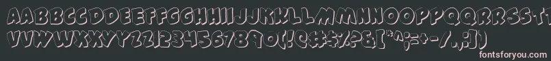44s Font – Pink Fonts on Black Background